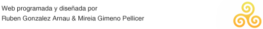 Web programada y dise&ntilde;ada por Ruben Gonzalez & Mireia Gimeno Pellicer