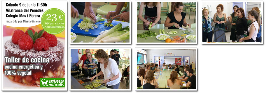 Taller de cocina vegana realizado en Vilafranca del Penedés